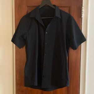 Lululemon black short sleeve button down